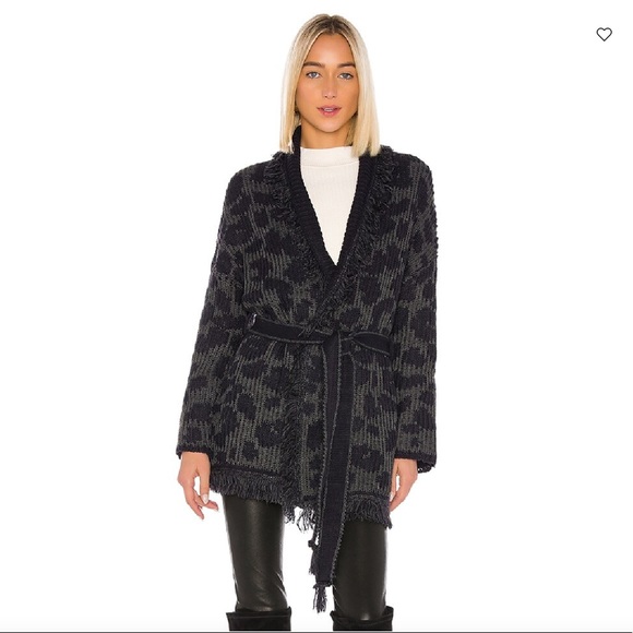 REVOLVE Navy and Black Patterned Cardigan - Picture 2 of 11